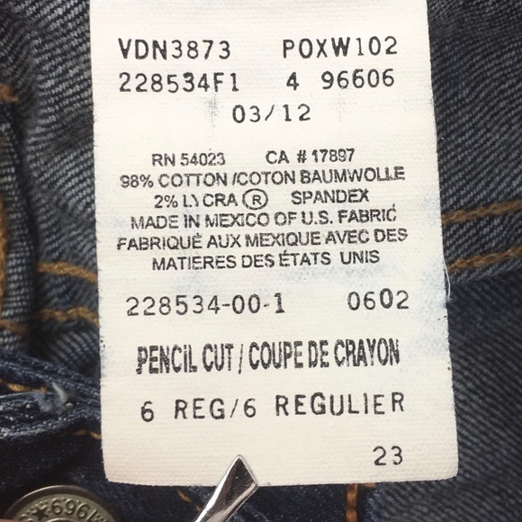 💸GAP Pencil Cut Stretch Denim Jean in size 6R - Picture 4 of 8